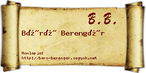 Báró Berengár névjegykártya